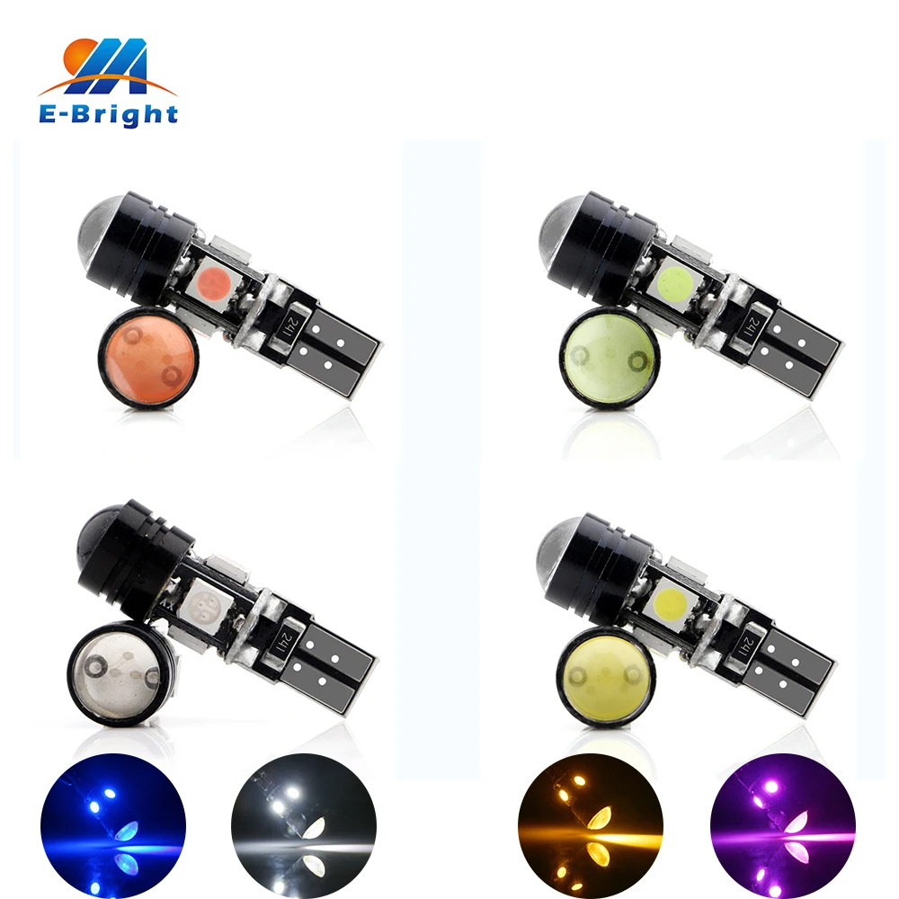 

10PCS No error Canbus T10 5050 4SMD 1.5W LED Bulbs 194 168 W5W DC12 Car Lights with White Ice Blue Pink Red Blue