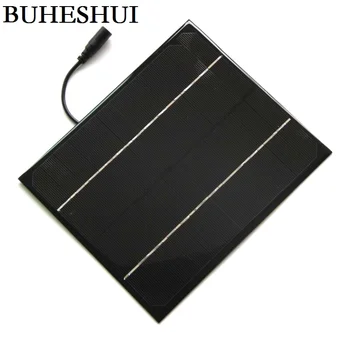 

BUHESHUI 6W 12V/18V Mini Solar Panel+5521DC Monocrystalline Solar Cells DIY Solar Module For 12V Battery Power System 170*200MM