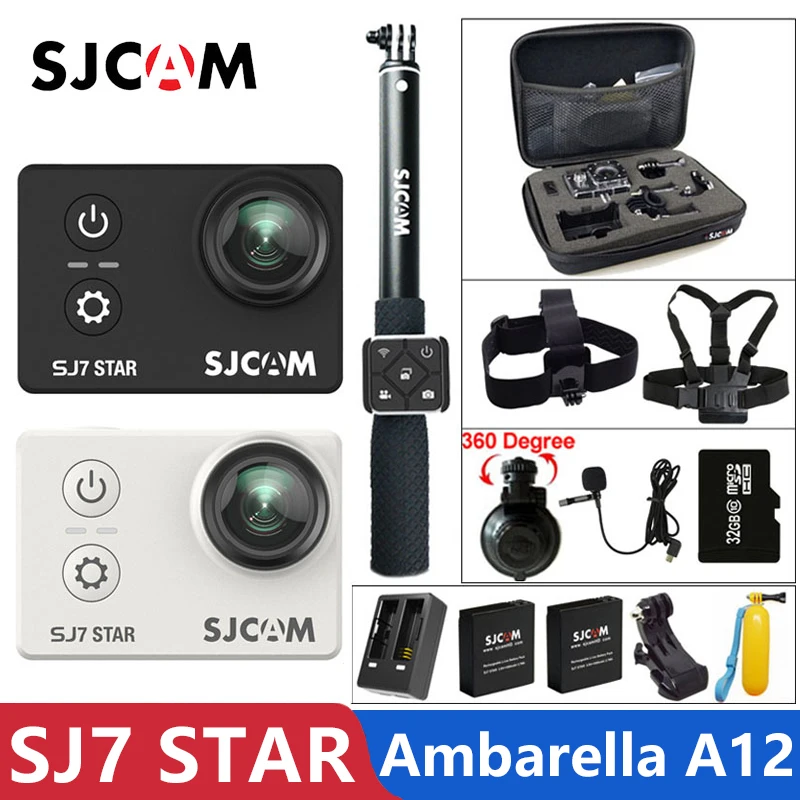 Оригинал SJCAM SJ7 Звезда экшн камера 4 К WiFi Спорт DV Ultra HD Ambarella A12S75 2.0 &quotсенсорный