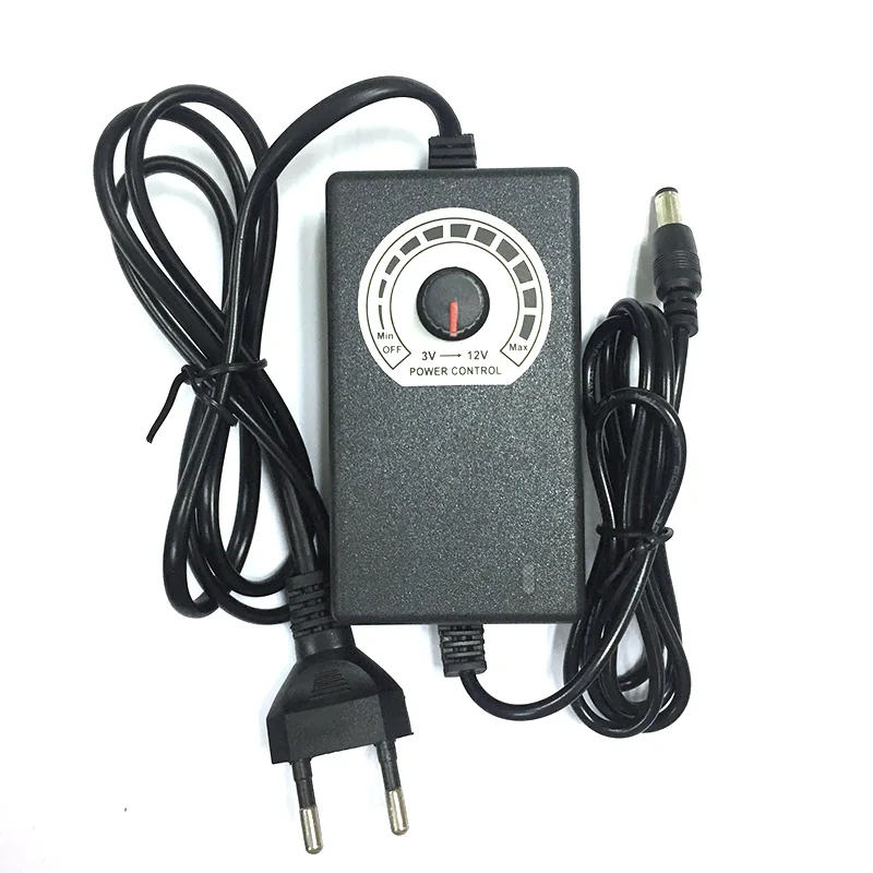 

12 V Adjustable Supply Power Adapter Switching Charge DC 3V-12V 2A 24W Voltage Regulation US EU Plug Power Supply For Led Strip