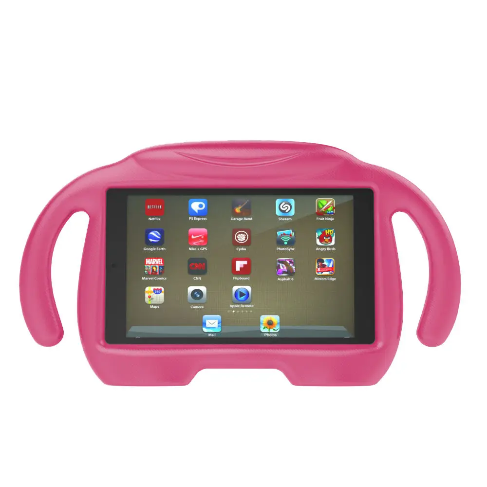 Детский противоударный чехол для Amazon fire HD 8,,, планшет, Детский защитный чехол из пены EVA, держатель для рук, подставка для Fire HD 8 - Цвет: Rose Red