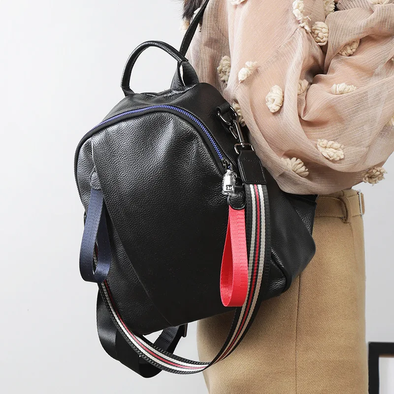

Leather shoulder bag 2019 new head layer cowhide soft leather Korean version of a hundred pack casual dual capacity female bag