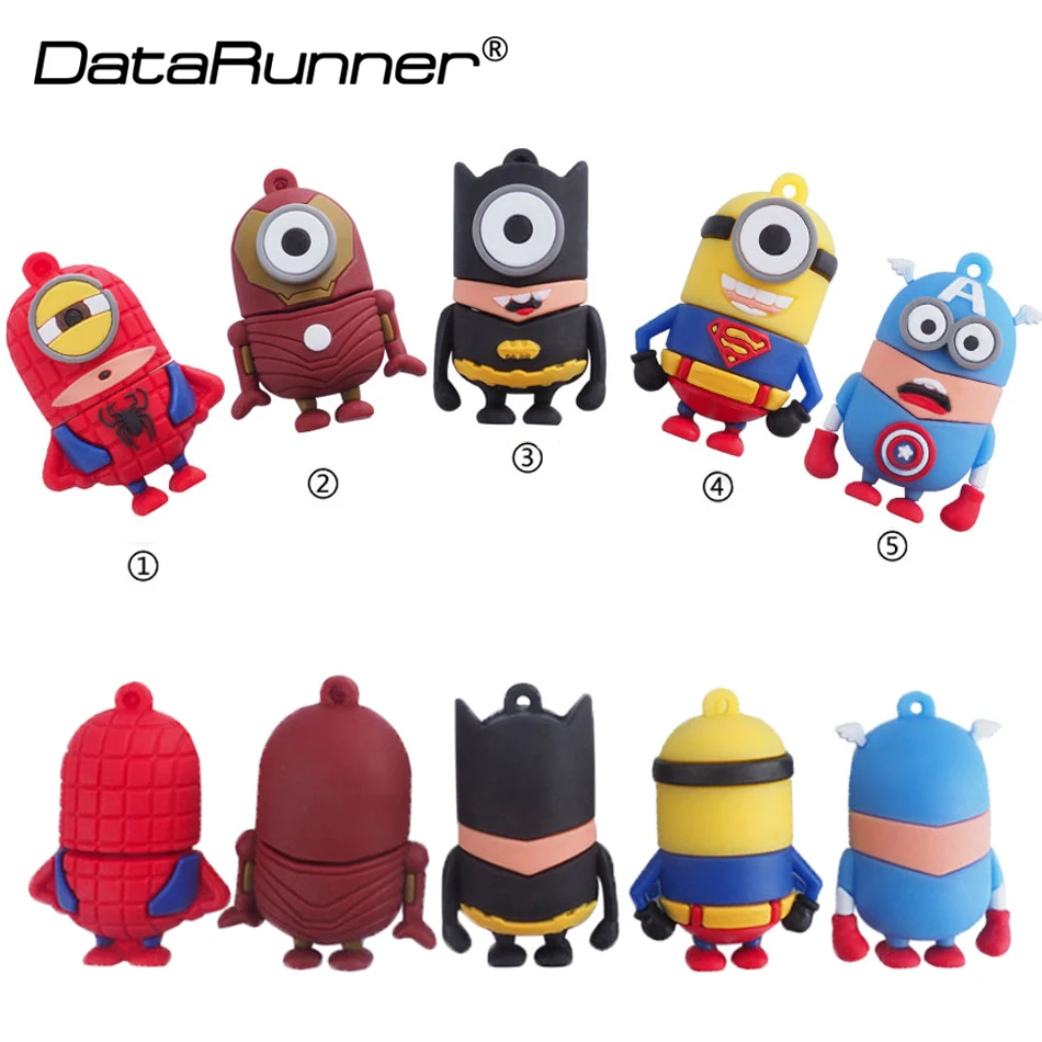 

Cartoon USB minions USB Flash Drive Silicone Pen Drive 4GB 8GB 16GB 32GB 64GB USB 2.0 Pendrive Real Capacity USB Memory Stick