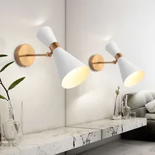 Thrisdar Nordic Up Down Iron LED Wall Light Bedroom Bedside LED Wall Lamp Hotel Study Room Staircase Aisle Wall light nordic black iron wall lamps bedside light vintage industrial aisle wall sconce creative bedroom study decoration led wall light