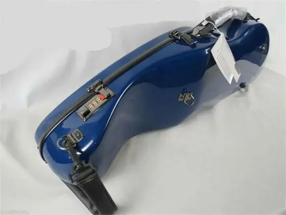 

1pcs Rare model fiberglass blue colorl coded lock violin case 4/4