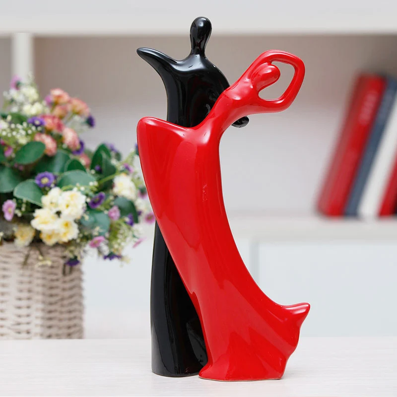 

The two Home Furnishing ceramic decorations Bei modern minimalist style exciting Abstract furnishings wedding ornaments
