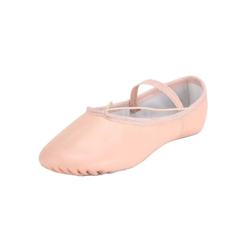 

Ballet Shoes Kids Pink Genuine Leather Soft Slip-On Ballet Dance Shoes Flat Heel Tango/Ballroom/Latin shoes Size 4-12