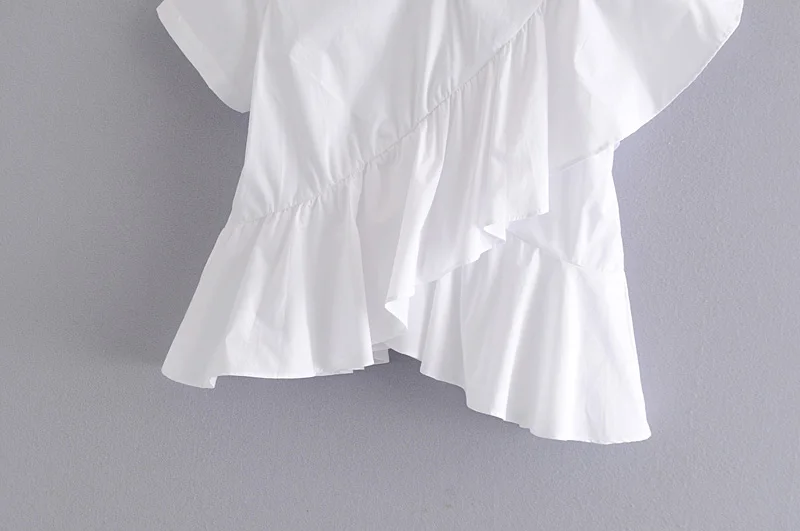 SheMujerSky рубашки с оборками для женщин летние блузки blusas femininas elegante Топы