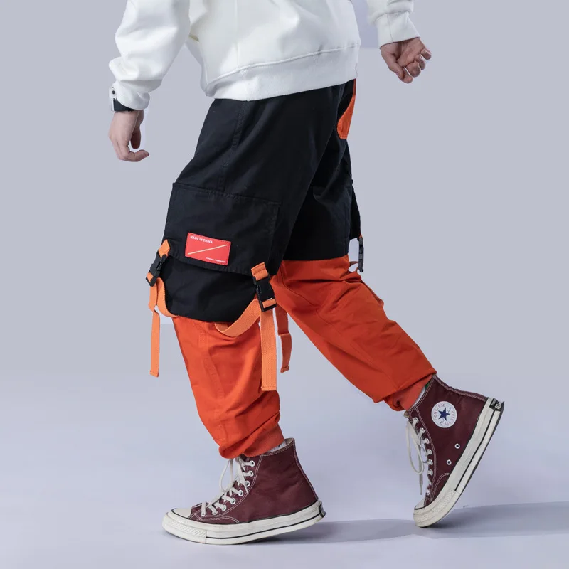 

Streetwear Cargo Men Pants 2019 Spring New Hip Hop Joggers Men Multi-pocket Cotton Casual Men Trousers