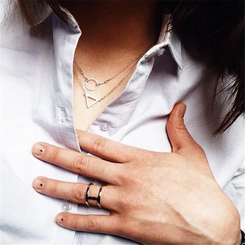 vintage triangle necklaces