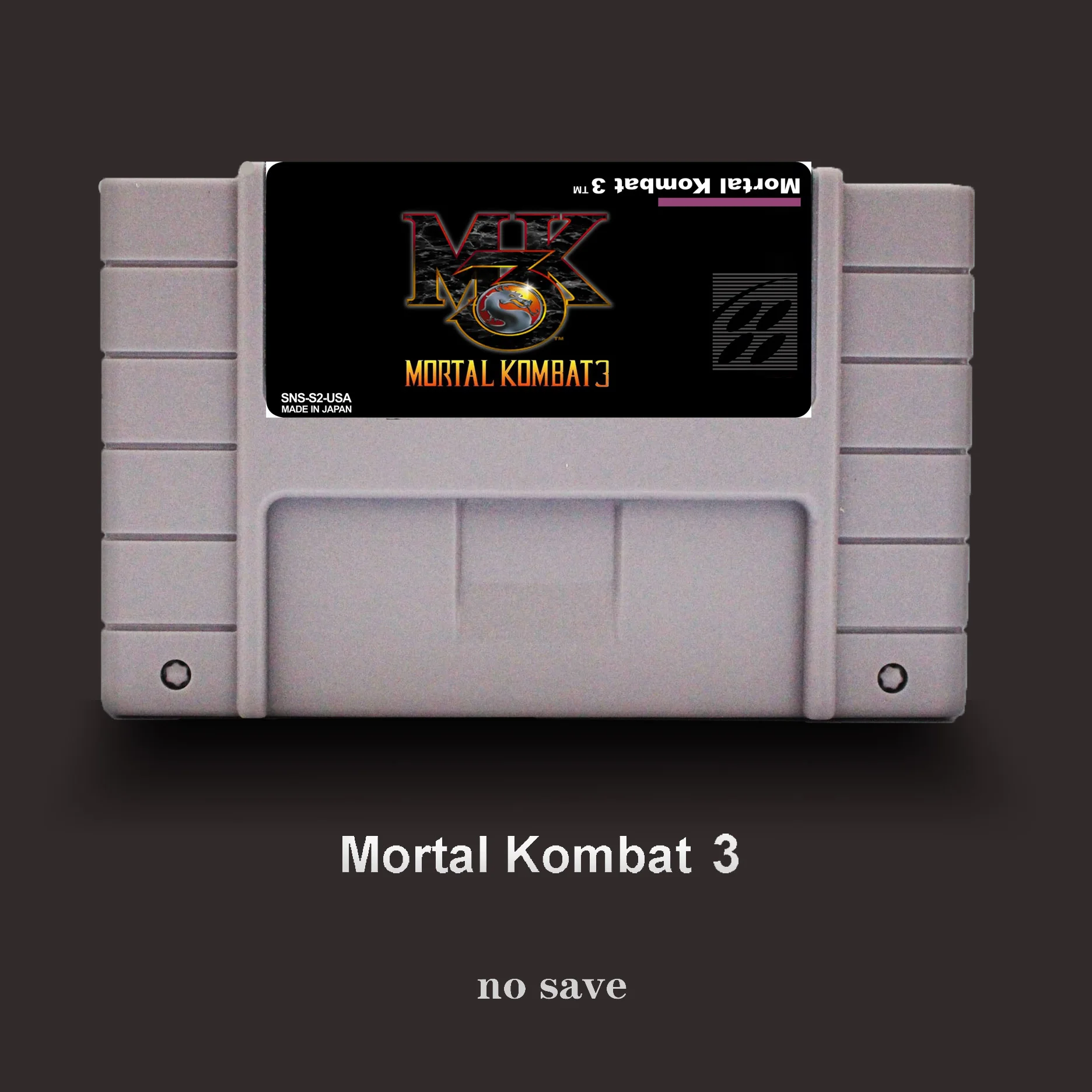 

MK3 (Mortal Kombat 3)-16 bit For NTSC Game Player Big Gray Game Card