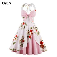 OTEN-cute-clothes-Women-Summer-2018-New-Sexy-off-shoulder-Elegant-Ladies-Flower-Printed-Pink-Blue