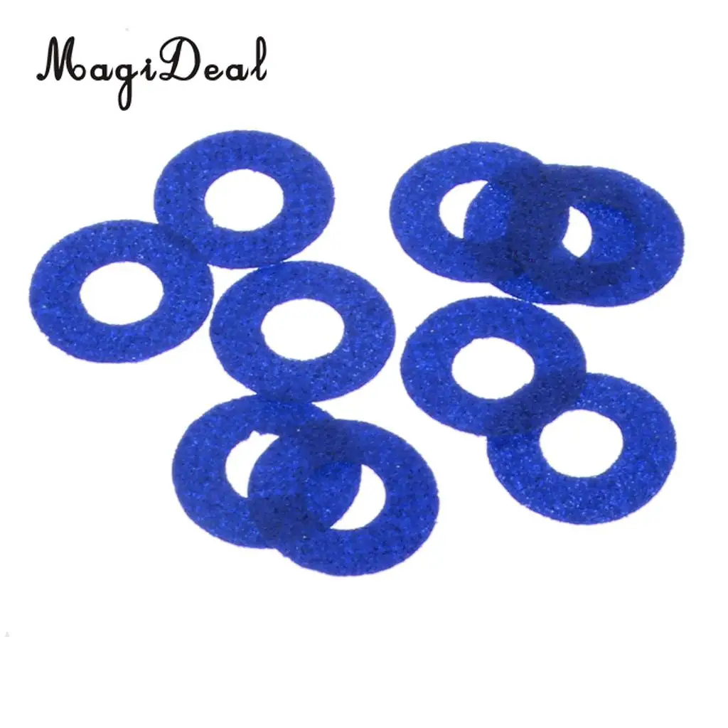 10pcs 16mm Plastic Round Safety Eyes + Glitter Nonwovens + Washers For Teddy Bear Soft Stuffed Toy DIY