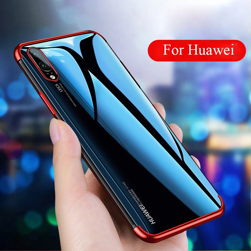 Покрытие ТПУ чехол для телефона Huawei P20 P30 Lite P10 силиконовый мягкий тонкий