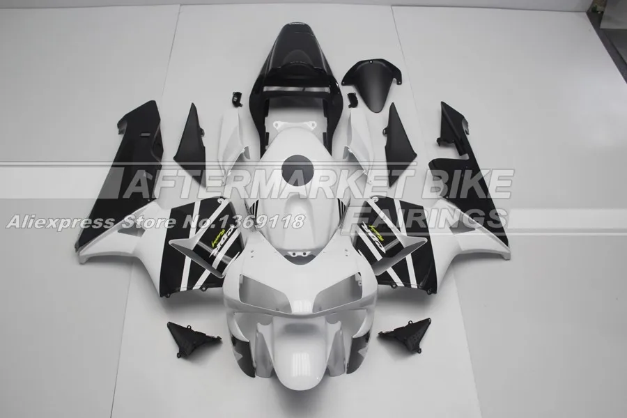 Для Honda бело-черные наклейки 2004 CBR600RR 2003 хорошее качество обтекатель Наборы