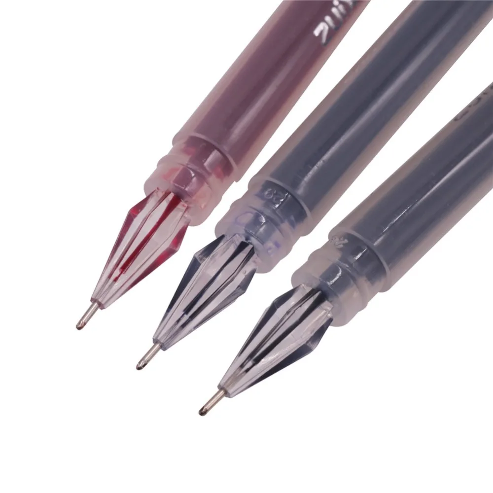 36 Pcs 0.38mm Large-capacity Ink Diamond Tip Red Blue Black Refill Gel Pen Student Stationery Writing Pen Office Shop