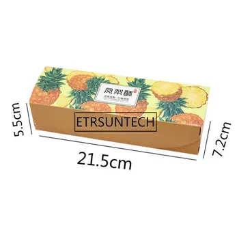 

200pcs Kraft Paper Pineapple Cake Packaging Box for Candy Biscuit Cookie Chocolate Paper Carton Cardboard Gift Box