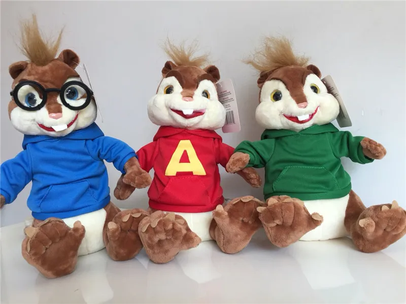 Alvin and the Chipmunks плюшевая игрушка Алвин сжиккел Теодор милые мягкие набивные