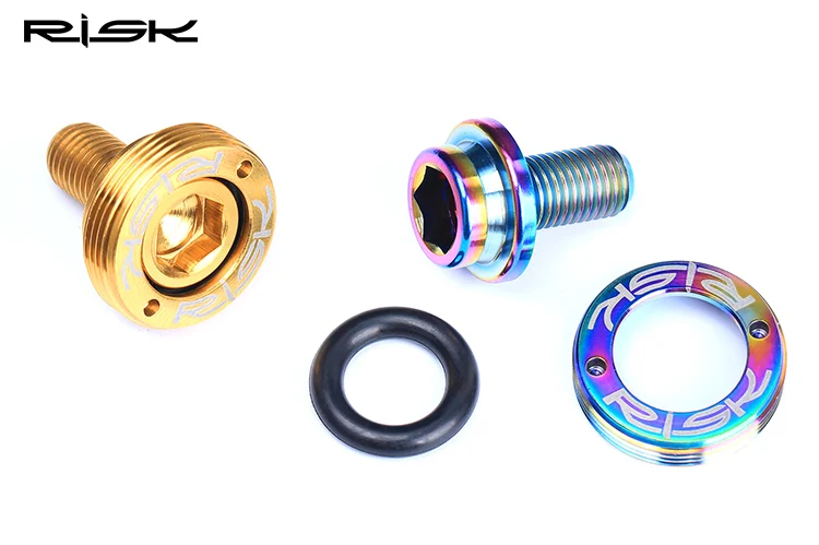 RISK Titanium M8*15mm MTB Bike Bottom Bracket Bolts Bicycle Crank Fixed Screws