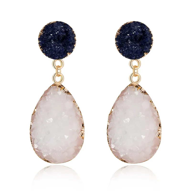 

Dayoff Bohemia Resin Dangle Drop Earrings Women Jewelry Gift Geometric Handmade Water Drop Earings for Female E145