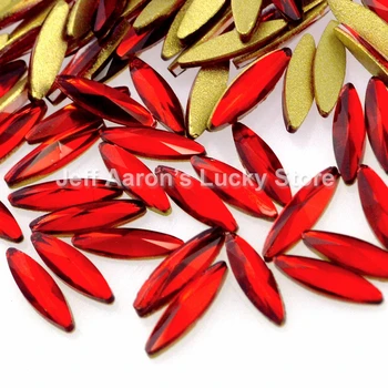 

100PCS flat back red 3d nail art decorations rhinestone glitter nails accessoires nail jewelry tools marquise
