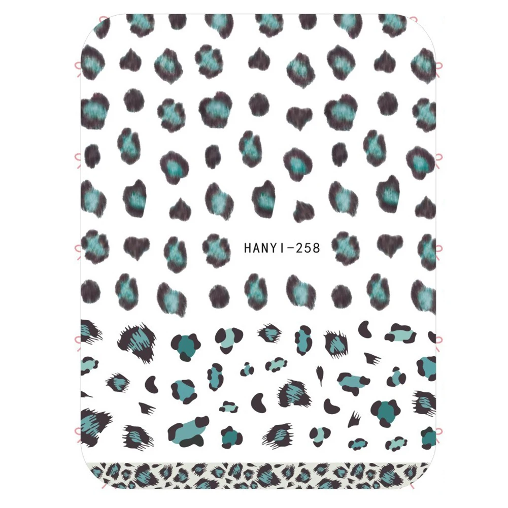 

Animal Nail Sticker Water Decal Stylish Professional Leopard Print DIY Gel Polish 3D Art Ladies Tips