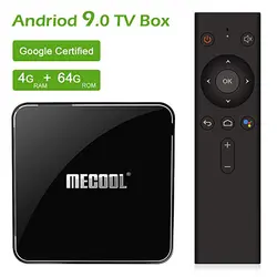 MECOOL KM3 Android 9,0 Смарт ТВ коробка Гибридный полностью загружен 4 Гб 64 Гб Поддержка 4 K Full HD BT 4,1 Dual IP ТВ Декодер каналов кабельного телевидения Media