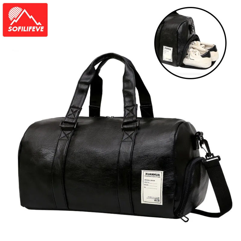 

Sport Fitness Shoulder Bag Leather Women Men Yoga Bags Sac De Sport Outdoor Travel Crossbody Bag Unisex Gym Bag Handbag