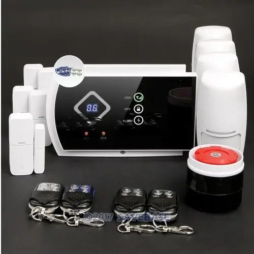 

HOMSECUR APP Controlled GSM SMS Autodial Alarm System+Wireless PIR Sensor*4+Wireless Door Sensor*5 Shipping from RU warehouse