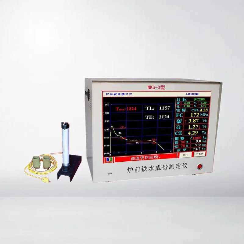  NKS-3 computer desktop type pre heater molten iron carbon silicon analyzer furnace iron carbon sili