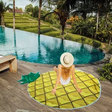 

2018 Real New Toalla Free Shipping Selling In Europe And The Round Towels Irregular Fruit Printing Towel Mat Can Be Customized