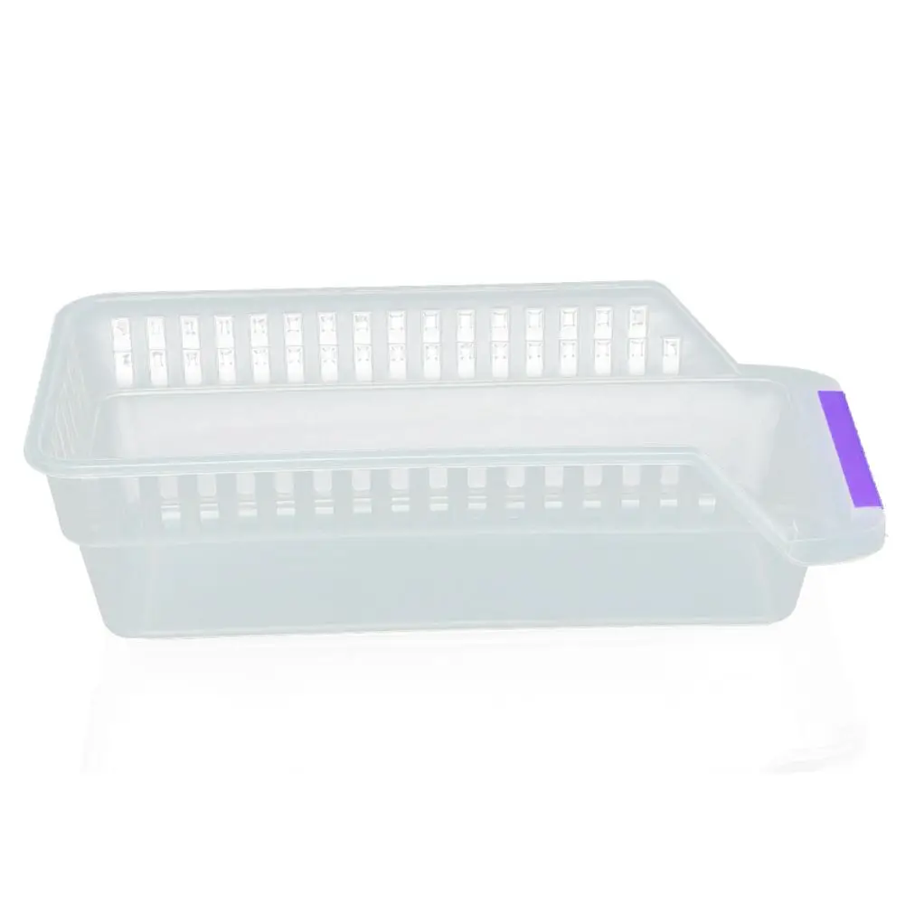 

2Pcs Fridge Storage Collect Box Basket Kitchen Refrigerator Fruit Organiser Rack