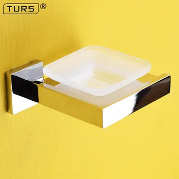 

2018 SUS 304 Stainless Steel Bathroom Soap Dish Holder With Glass Modern Smooth Mirror Square Soap Dish Set Bathroom Accessories