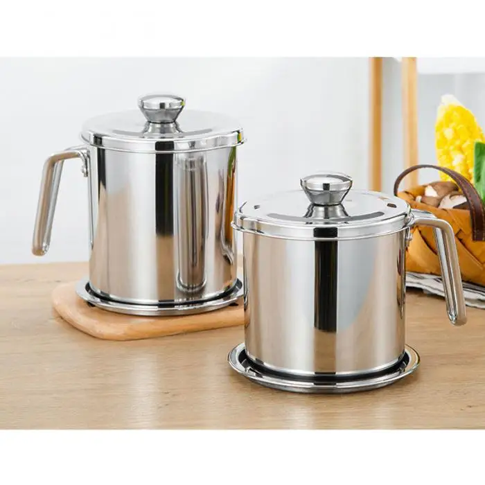 Удобный, полезный чайник из нержавеющей стали для хранения оливкового масла, большой чайник с фильтром для кухни HY99