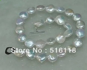 

free shipping Fine luster 13-14mm freshwater pearl necklace