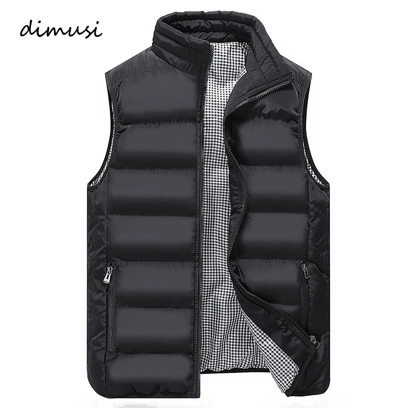 

DIMUSI Autumn Winter Vest Men's Cotton Thick Warm Sleeveless Jackets Male Army Waistcoat Men's Vest Fashion Casual Coats,TA202