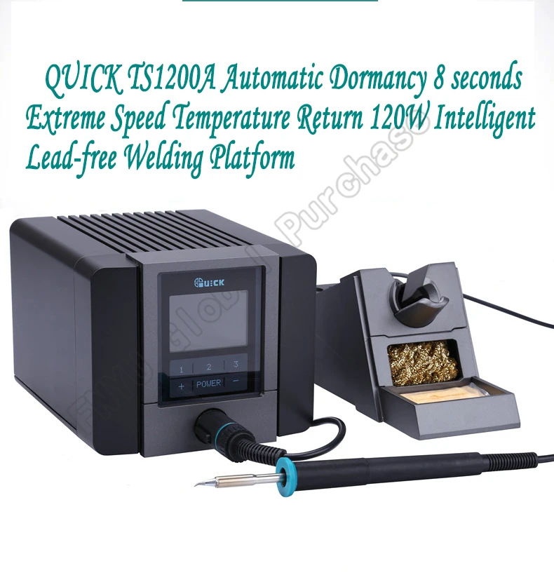 US $145.64 QUICK TS1200A Automatic Dormancy 8seconds Extreme Speed Temperature Return 120W Antistatic Intelligent Leadfree Welding Platform