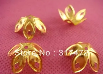 

18mm Glod Color Big Five Petals Flower Beads Cap Mental Cap Nickle Lead Free