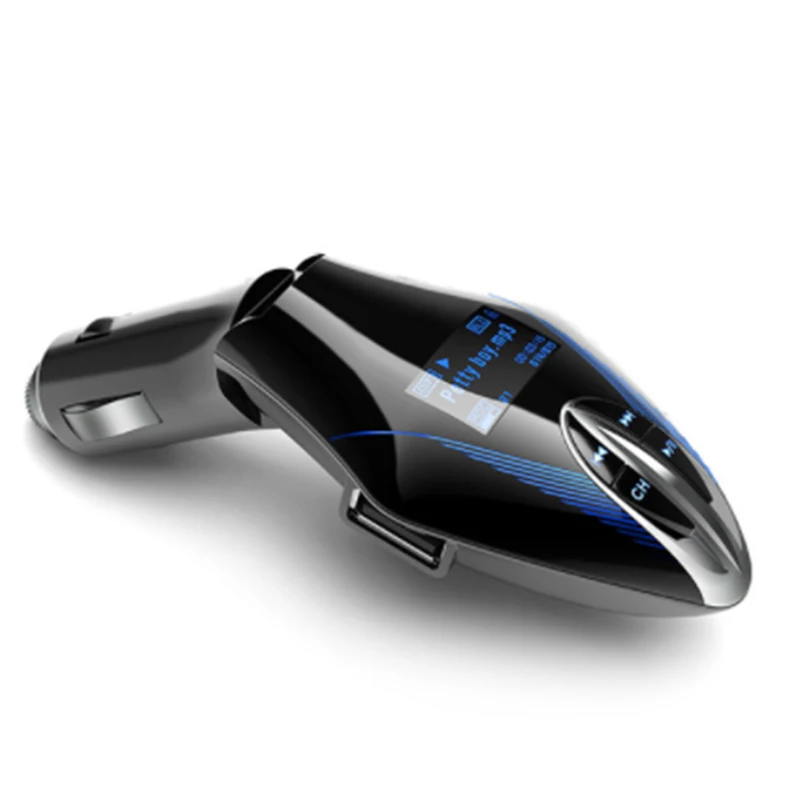 

New 12V-24V auto stereo bluetooth hands free car kit FM transmitter U disk TF card MP3 music player voiture bluetooth telephone