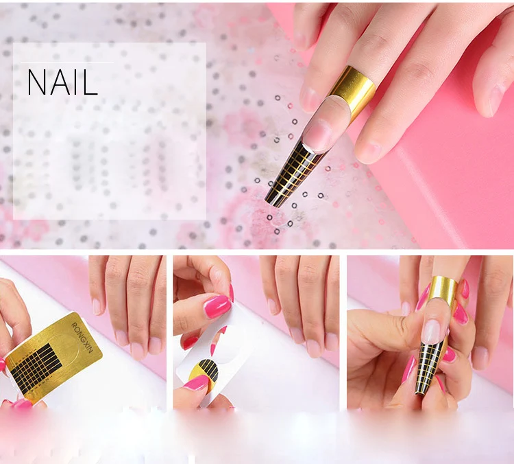 PinPai Nail Art расширитель удлинитель держатель шт./рулон Золотой U форма d Nail 500 наклейка для фототерапии гвозди Подкова форма Горячая