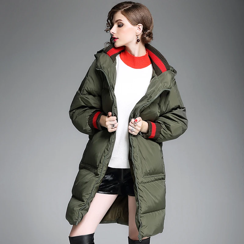 2017 Winter Parkas Slim Women Long extra Large Jackets Coat Female Thick Warm Hood Parkas
