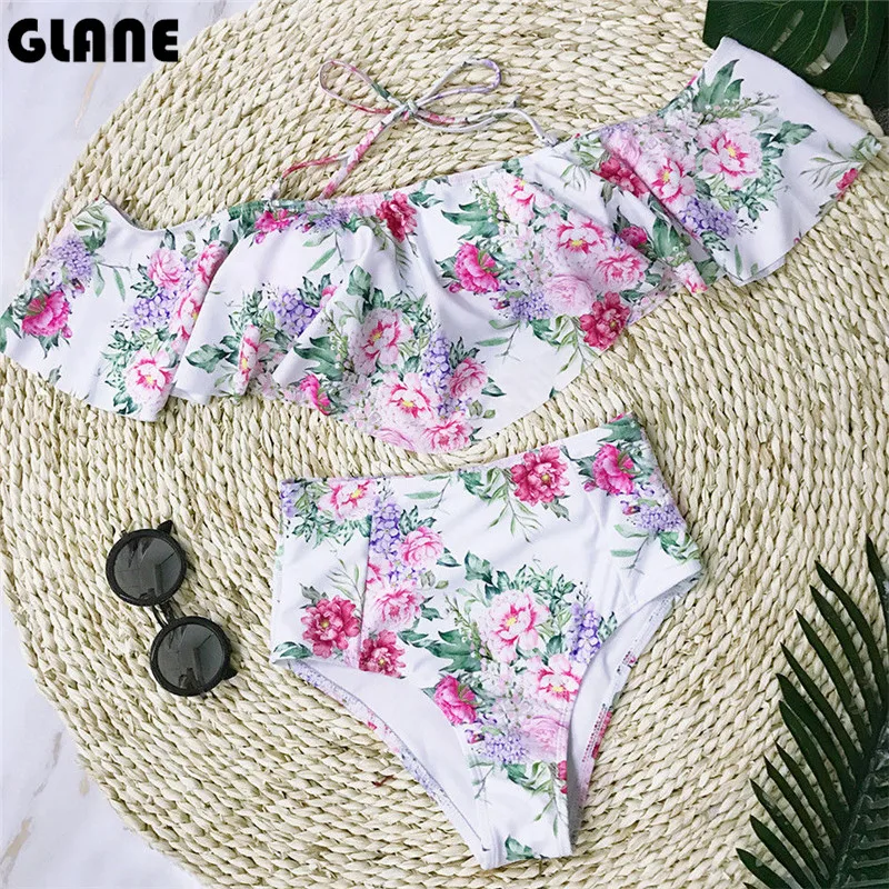 Buy 2018 Big Large Women Bikini Off Shoulder Bathing