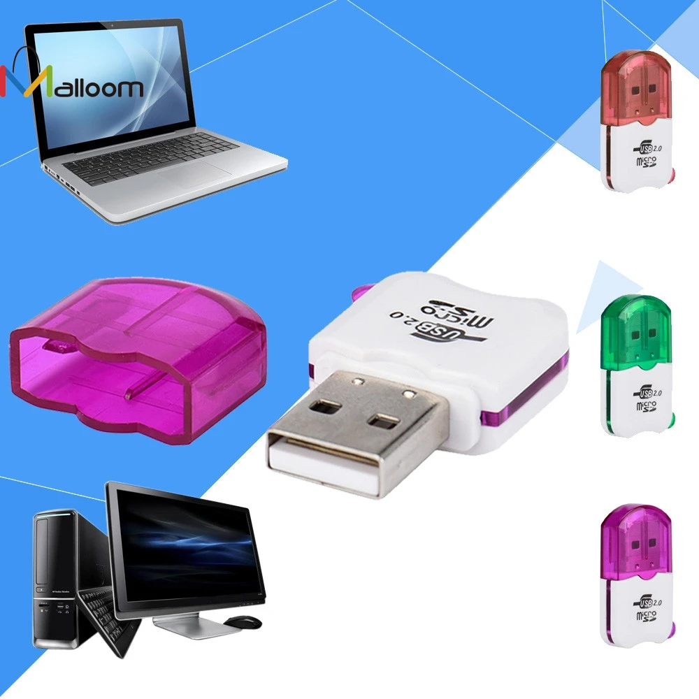 Malloom Новое поступление Цена высокоскоростной мини Micro SD USB 2,0 Micro TF T-Flash памяти SD кард-ридер адаптер#20