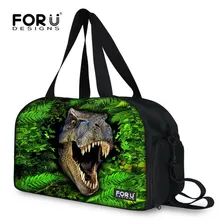FORUDESIGNS/мужская дорожная сумка животные глаза студенческий багаж сумка динозавр подростка носить на вещевой мешок мальчик высокой емкости бирка для багажа