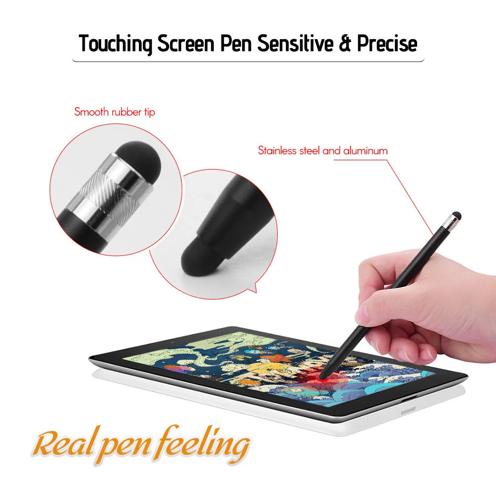 

2 in 1 Universal Touchscreen Stylus Pen for All Touchscreen Tablets Cell Phones with 8 Extra Replaceable Soft Rubber Tips