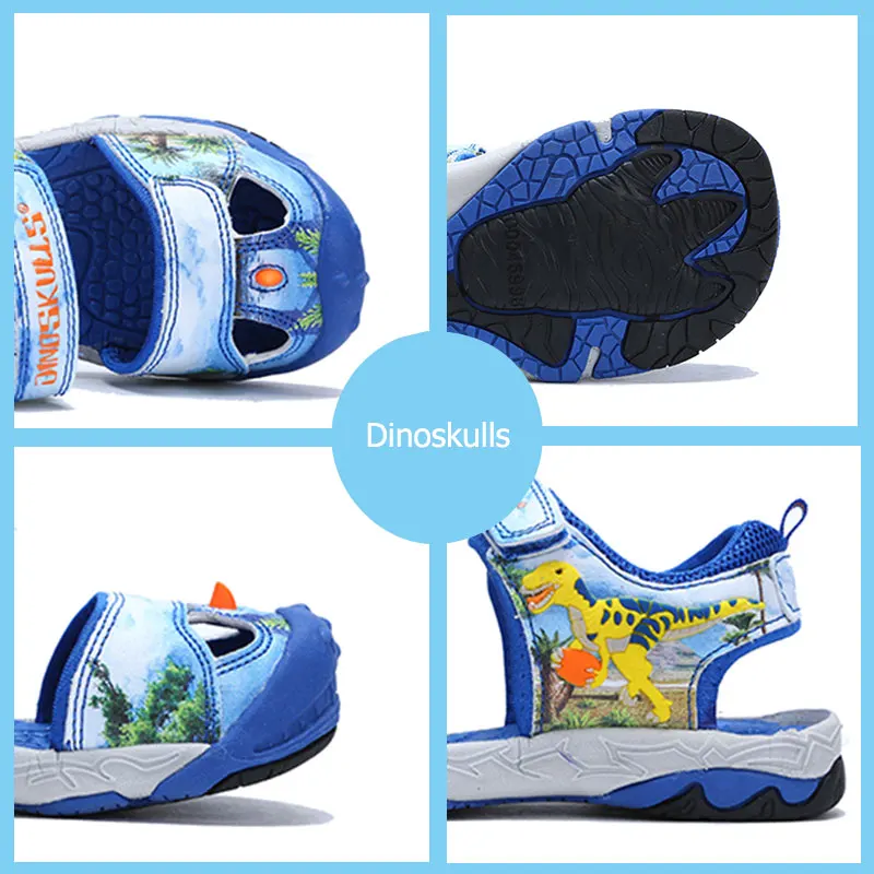 Dinoskulls Boys Sandals Fashion Casual Glowing Sandals Kids Summer 2019 New Children 3D Dinosaur Sandals LED Beach Shoes Dinoskulls Boys Sandals Fashion Casual Glowing Sandals Kids Summer 2019 New Children 3D Dinosaur Sandals LED Beach Shoes