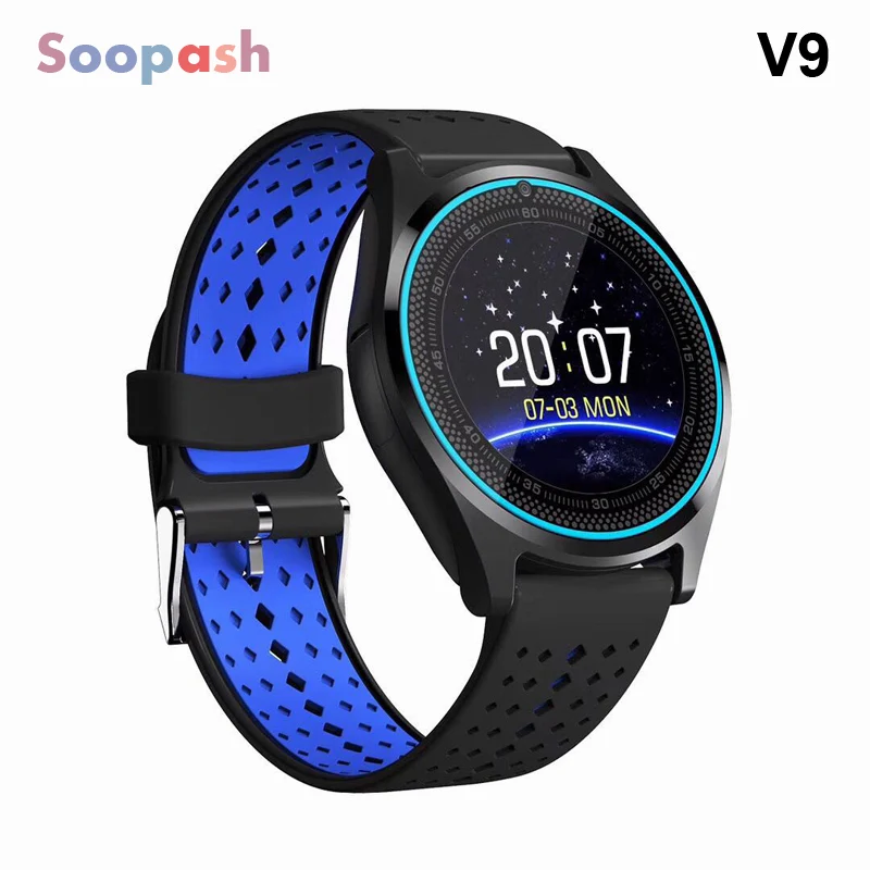 

Bluetooth Smart Watch V9 with Camera Smartwatch Pedometer Health Sport Clock Hours Men Women Smartwatches For Android IOS