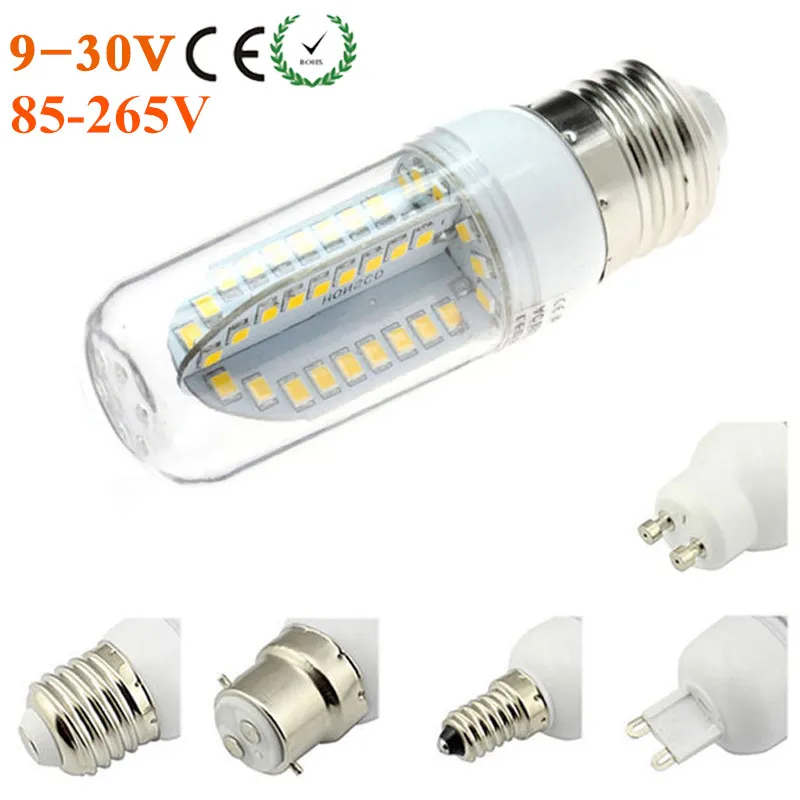 LED Bulb Lamp E27 E14 Screw Base G9/GU10 AC/DC 12V/24V 84 Leds 2835