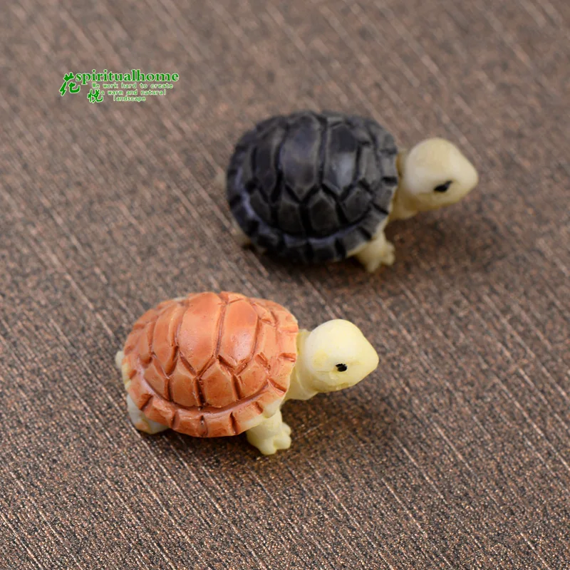 Ornaments Bryophyte Micro Landscape Meaty Plants Two Colored Small Turtles Tortoise Shells for Diy Home Decor Miniature Garden ornament crafts miniature figurines resin ornaments miniature ornament resin crafts