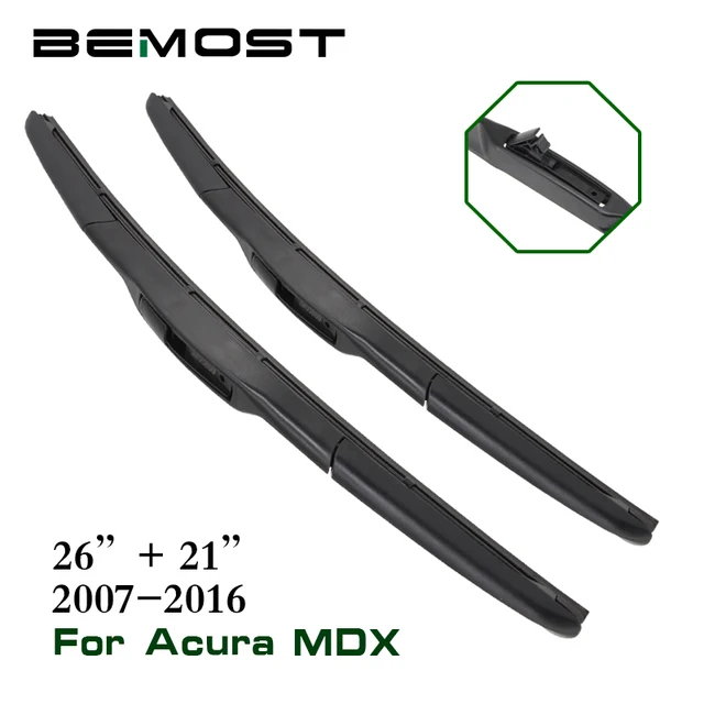 BEMOST Car Wiper Blades Natural Rubber For Acura MDX 26"+21",2007 2008